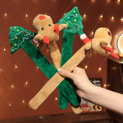 Braccialetti Slap Di Natale In Peluche Renna Babbo Natale Albero Regali Festa Per Bambini E Adulti