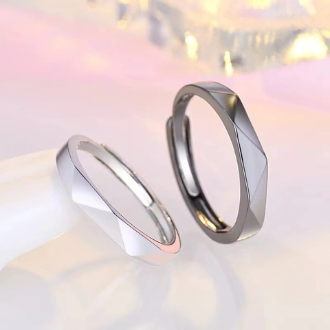 Geometrischer Facettierter Kupferring Verstellbarer Offener Fingerring Minimalistischer Schmuck Für Herren Damen Trendig