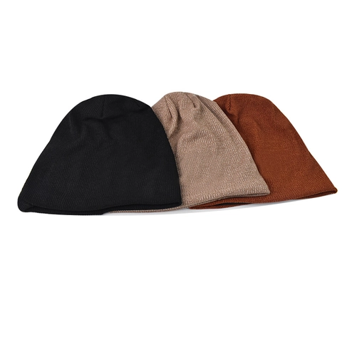 Gorro De Punto Beanie Slouchy Algodón Acanalado Color Sólido Otoño Invierno Exterior Cálido Unisex