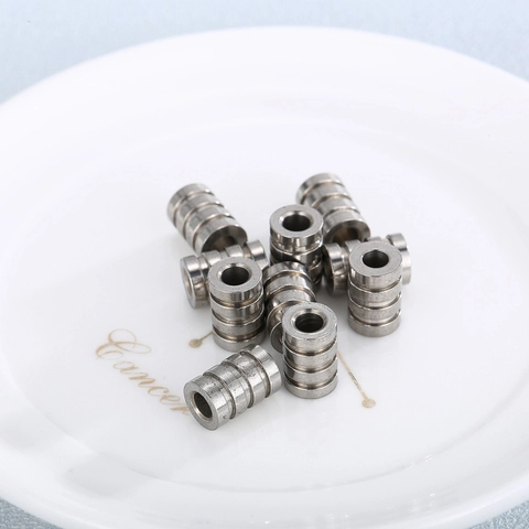 Perline Distanziatrici Cilindriche Scanalate Acciaio Inossidabile Tubo Cavo Accessori Per La Creazione Di Gioielli Per Bracciale Collana DIY