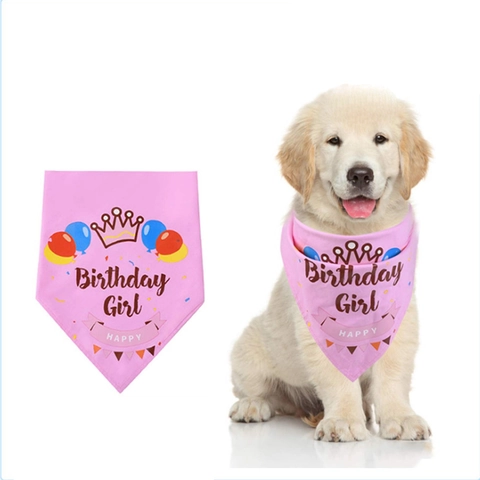 Bandana Di Compleanno Per Animali Cotone Sciarpa Triangolare Per Cani Gatti Festa Di Compleanno Accessorio Carino