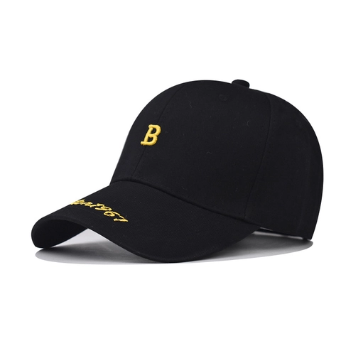 Cappellino Da Baseball In Cotone Lavato Ricamo Lettera B Regolabile Retro Casual Cappello Da Sole Uomo Donna