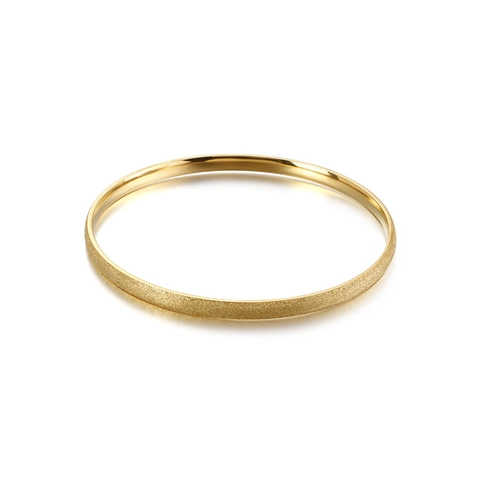 Bracciale Rigido In Acciaio Inossidabile Minimalista Sabbiato Opaco Lucidato A Specchio Gioielli Di Moda Retro