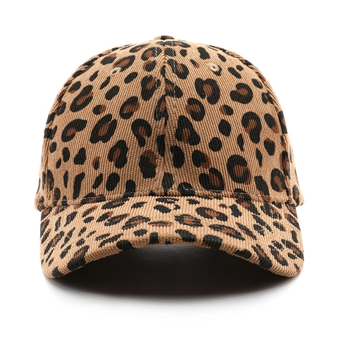 Gorra De Béisbol Con Estampado De Leopardo Pana Ajustable Sombrero Exterior Protección Solar Moda Para Hombres Mujeres