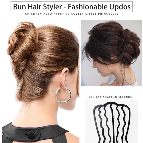 Black Alloy Metall Haar Dutt Maker DIY Haar Styling Tools U-Förmige Haargabeln Clips Für Damen Elegant Minimalistisch