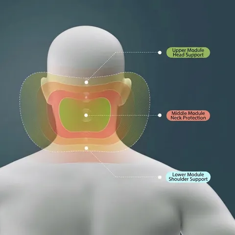 Appui Tête De Voiture Coussin De Soutien Du Cou Mousse À Mémoire Ergonomique Respirant Pour Voyage Conduite Impression De Lettres
