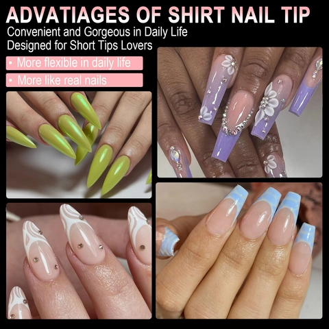 Soft Gel Nail Tips Extra Long Half Matte Clear Full Cover False Nails Extensions Square Stiletto Coffin Shapes
