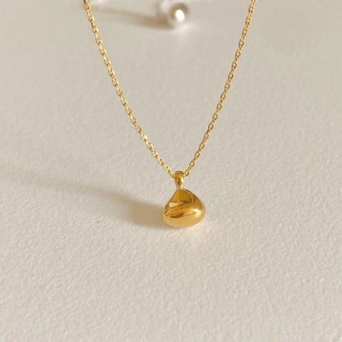Necklace 925 Sterling Silver Dainty Minimalist Bean Waterdrop Teardrop Pendant For Women Jewelry Gift Elegant Accessory