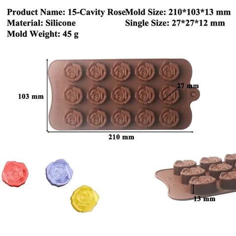 Silikon Schokoladenform Zum Backen Kuchen Mousse Fondant Rose Kaffeebohne Diamant Herzform DIY Werkzeuge