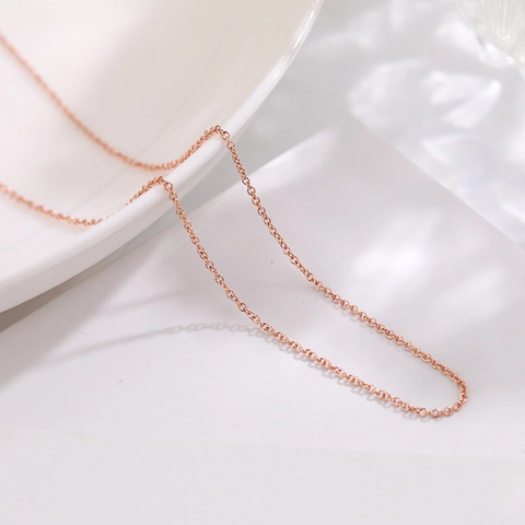 Minimalist 18K Gold Plated 316L Stainless Steel O Chain And Lips Chain Necklace For Women Elegant Jewelry