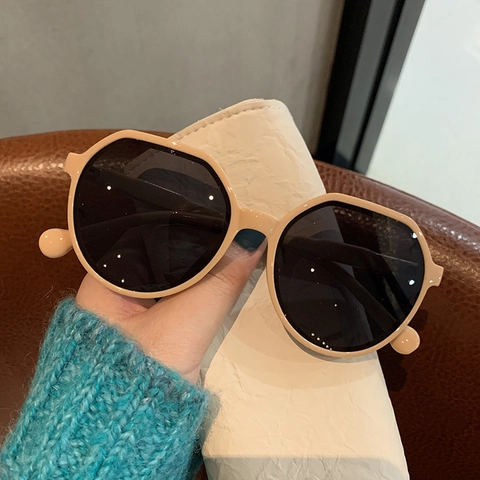 Sunglasses Women Retro Polygon Geometric Large Frame PC Frame AC Lens UV400 Protection Vintage Fashion Travel Eyewear