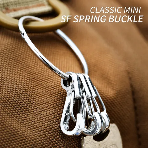 Mini Carabiner Spring Snap Hook Zinc Alloy Tactical EDC Keychain Backpack Accessories Metal Buckle Small Outdoor Clip