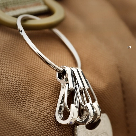 Mini Carabiner Spring Snap Hook Zinc Alloy Tactical EDC Keychain Backpack Accessories Metal Buckle Small Outdoor Clip