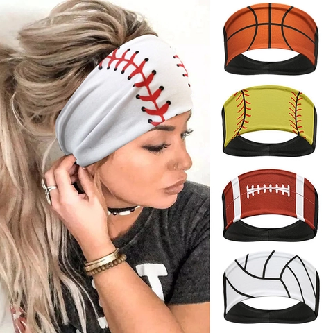 Sports Headband For Men And Women Polyester Spandex Elastic Sweat Wicking Quick Dry Baseball Basketball Soccer Prints