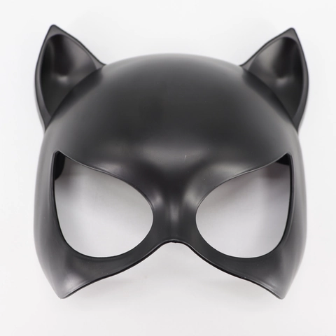 Sexy Katzenaugen Halbe Gesichtsmaske Kunststoff Matt Metallisch Mysteriös Für Maskerade Halloween Cosplay Party Zubehör