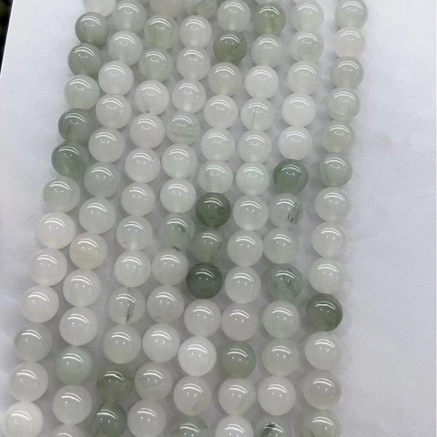 Natürliche Tianshan Grüne Jade Perlen Runde Lose Edelsteinperlen Für DIY Schmuckherstellung Armband Halskette Zubehör Glatt Poliert