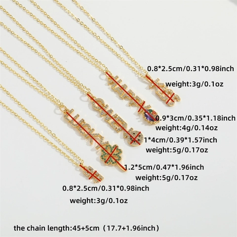 Collier Pendentif Lettre en Cuivre Plaqué Or Vintage Français Élégant pour Femmes Bijoux Initiales Incrustés de Zircone Cadeau