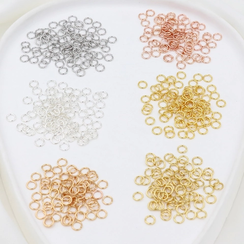 Open Jump Rings Copper Gold Plated Color Retaining Round Split Connector Jewelry Making DIY Bracelet Necklace Accessory