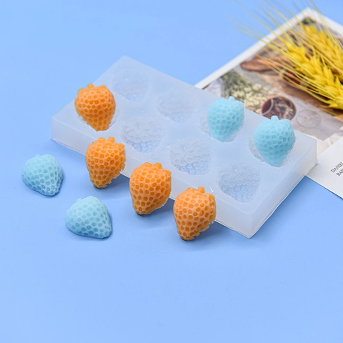 Stampo In Silicone A Forma Di Fragola Per Decorazione Torte Fondente Cioccolato Vassoio Per Cubetti Di Ghiaccio