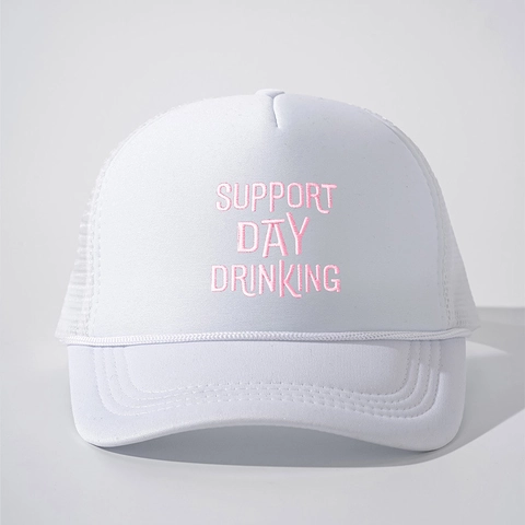 Trucker Hat Support Day Drinking Verstelbaar Borduurwerk Polyester Zomer Zonbescherming Baseballpet