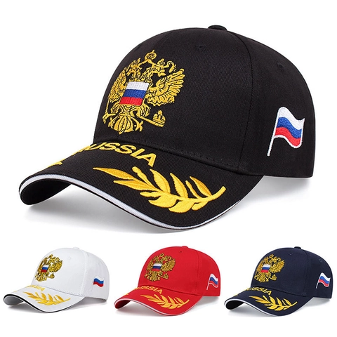 Berretto Da Baseball Ricamo Russia Acrilico Cappello Sportivo Regolabile Protezione Solare Unisex