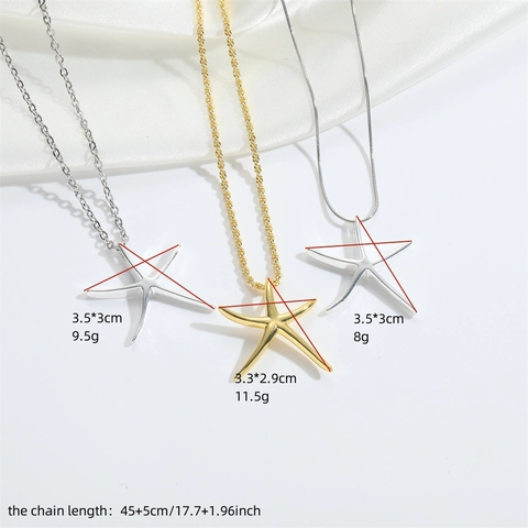 Collana Con Ciondolo A Stella Marina Stile Oceano Minimalista Rame Placcato Oro 14k Choker Per Donna Gioielli Alla Moda