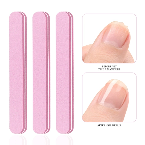 Professional Double Sided Nail File Buffer 100/180 Grit Polishing Sanding Blocks For Natural Acrylic Nails Manicure Tool