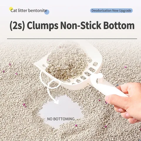 Natural Sodium Bentonite Cat Litter Mineral Fast Clumping Low Dust Strong Deodorizing Pet Cleaning Supplies