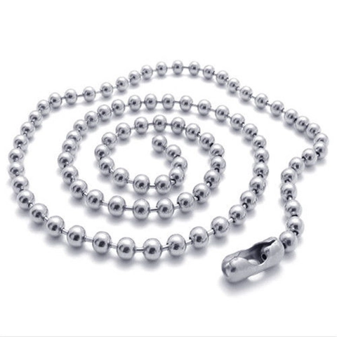 Edelstahl Kugelperle Bambus Mais Kette Halskette DIY Schmuckzubehör Silber Gliederkette Für Anhänger Unisex Schmuck