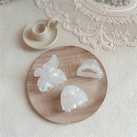 Molletta Per Capelli In Acetato Iridescente Madreperla Geometrica Farfalla Stile Coreano Elegante Accessori Per Capelli