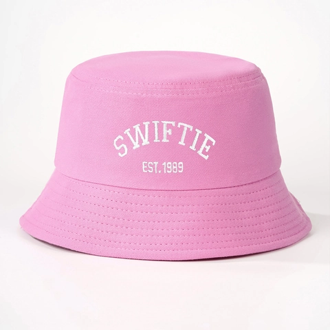 Cotton Canvas Bucket Hat With Embroidery Sun Protection Wide Brim Outdoor Casual Fashion For Men Women