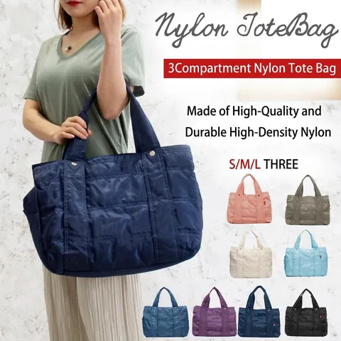 Bolso Cambiador De Nylon Acolchado Gran Capacidad Multi-Compartimento Bolso De Mano Para Mujer Viaje