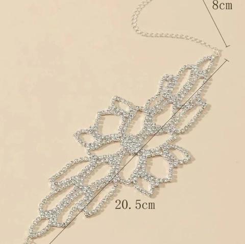 Fashion Hollow Flower Rhinestone Cuff Bracelet For Women Gold Silver Plated Alloy Jewelry Sparkling Armband Accessory