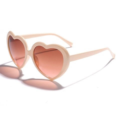 Gafas De Sol Con Forma De Corazón Montura Grande PC Protección UV400 Moda Fiesta Chic
