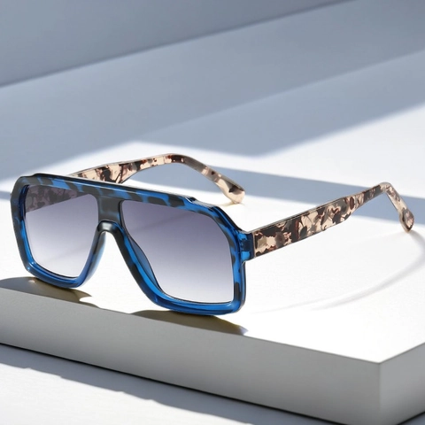 Retro Quadratische Übergroße Sonnenbrille PC Rahmen UV400 Schutz Mode Outdoor Brillen Unisex