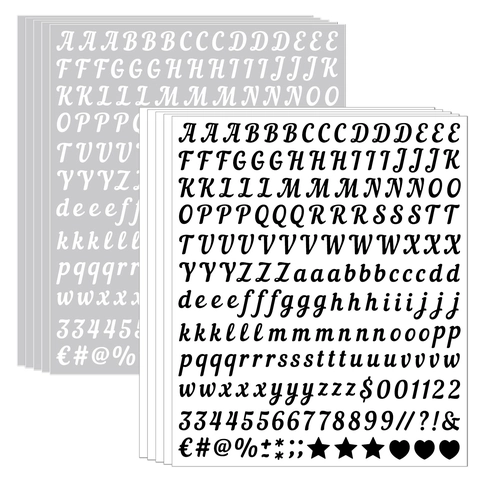 Handgeschriebene Alphabet Nummer Aufkleber Vinyl Wasserdicht Selbstklebend Für DIY Journal Basteln Briefkasten