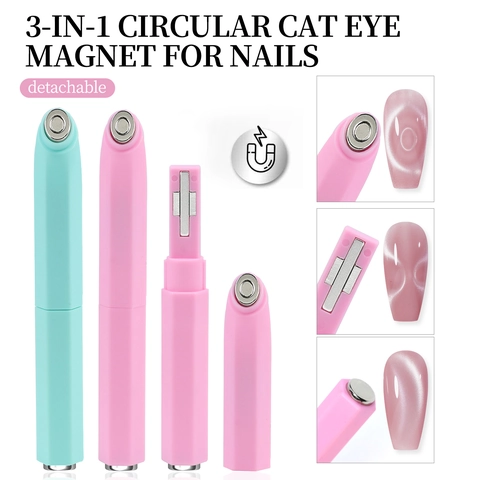 Multi-functional Nail Art Cat Eye Magnet Tool Detachable Heart Shape Magnet Pen For Gel Polish DIY Manicure Design