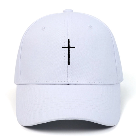 Cappellino Da Baseball Con Croce Ricamata In Cotone Regolabile Traspirante Casual All Aperto Protezione Solare Per Uomini Donne