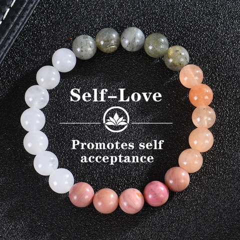 Natural Stone Beaded Bracelet 7 Chakras Healing Meditation Yoga Tiger Eye Amethyst Agate Anxiety Relief Handmade Jewelry Gift