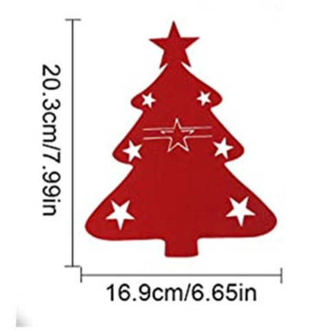 Porte-Couverts En Feutre Arbre De Noël Renne Sacs Pour Argenterie Décoration De Table Fête