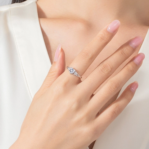 Herz Ring 925 Sterling Silber Zirkon Funkelnd Verlobung Hochzeit Mode Eleganter Schmuck Für Frauen