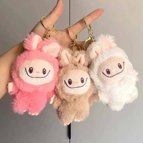 Cute Plush Monster Animal Keychain Pendant Soft Stuffed Bag Charm For Couples And Students Cartoon Decorative Hanging Toy
