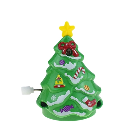 Jouet Arbre De Noël À Remonter Rotatif Mécanique Plastique Nouveauté Cadeau De Noël Pour Enfants Faveurs De Fête