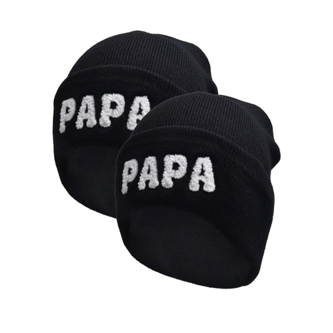 Berretto In Maglia Morbido Acrilico Cotone PAPA MAMA MINI Ricamo Lettere Ciniglia Caldo Esterno Famiglia
