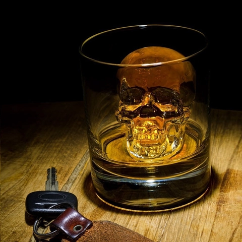 Food Grade Silicone Skull Ice Cube Mold Whiskey Ice Maker Tray With Funnel For Bar Kitchen Party Drinkware