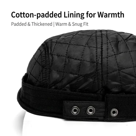 British Retro Men Flat Cap Polyester Padded Warm Newsboy Hat Adjustable Casual Thickened Ivy Driving Cap Solid Color