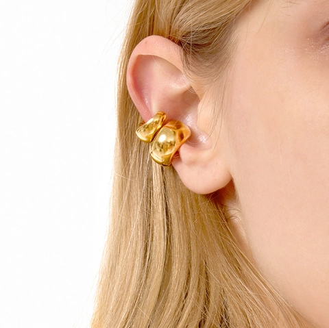 Minimalist Stainless Steel Chunky Hoop Earrings For Women Waterproof Hypoallergenic Geometric Gold Silver Huggie Jewelry