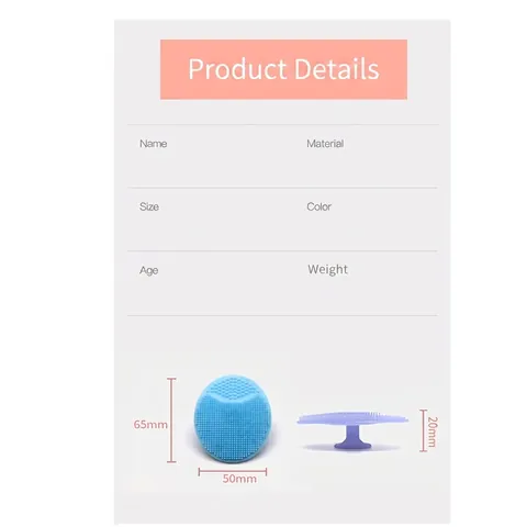 Silicone Baby Scalp Scrubber Soft Bristle Hair Washing Brush Oval Facial Cleansing Pad Manual Massage Scrubber Suction Cup