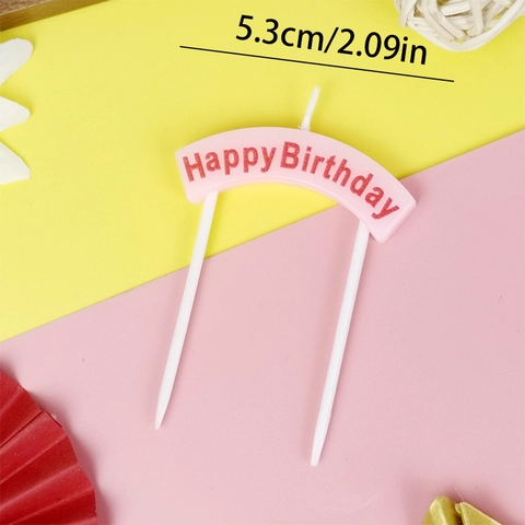 Creative Arch Paraffin Wax Happy Birthday Letter Candle Colorful Birthday Party Cake Decoration Candle For Kids Favors