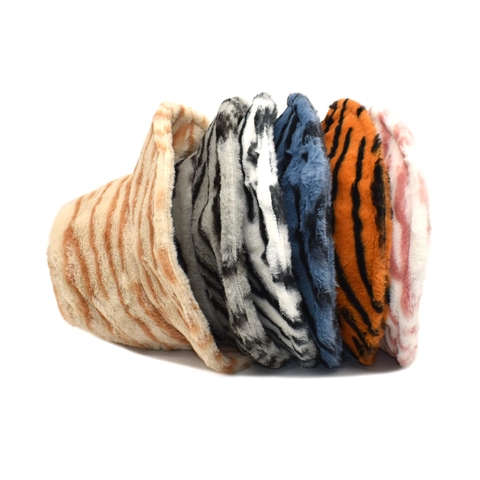Faux Pelz Anglerhut Warm Winter Verdickt Tierdruck Tiger Zebra Streifen Für Damen